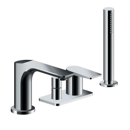 Mitigeur bain-douche 4 trous sur gorge chromé - CRISTINA ONDYNA BA18151 