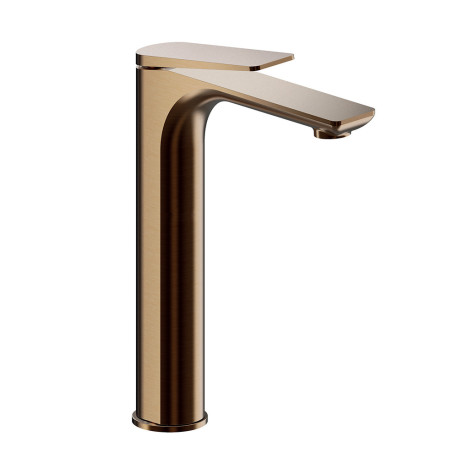 Mitigeur lavabo haut avec vidage up&down or rose brosse - CRISTINA ONDYNA BA22234P 