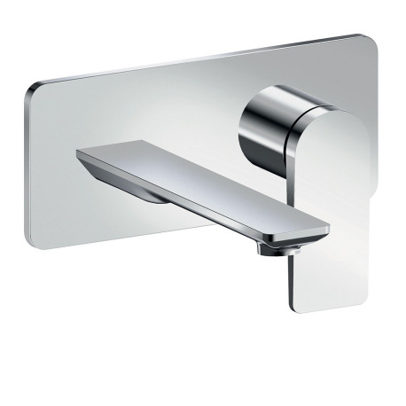 Façade mitigeur lavabo encastré ac plaque bec 185 mm chromé - CRISTINA ONDYNA BA25651 