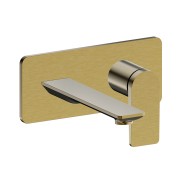 Façade mitigeur lavabo encastré bec de 185 mm or brosse - CRISTINA ONDYNA BA25696P 