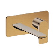 Façade mitigeur lavabo encastré bec de 225 mm or rose brosse - CRISTINA ONDYNA BA25834P 