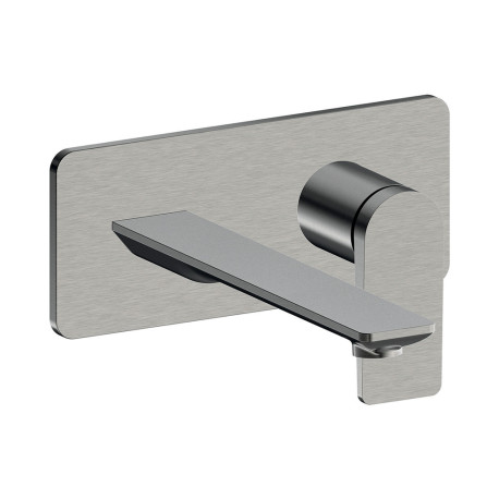 Façade mitigeur lavabo encastré bec de 225 mm metal brosse - CRISTINA ONDYNA BA25877 