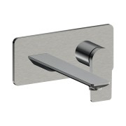 Façade mitigeur lavabo encastré bec de 225 mm metal brosse - CRISTINA ONDYNA BA25877 