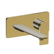 Façade mitigeur lavabo encastré bec de 225 mm or brosse - CRISTINA ONDYNA BA25896P 