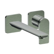 Lavabo large 2 trous chrome noir brosse - CRISTINA ONDYNA BA25975 