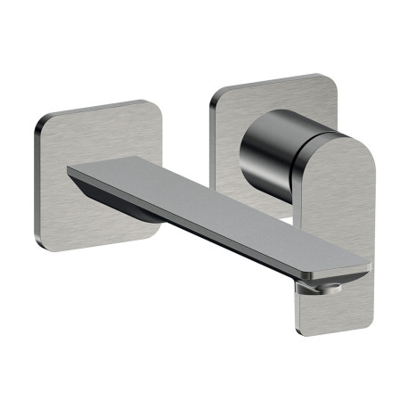 Lavabo large 2 trous metal brosse - CRISTINA ONDYNA BA25977 