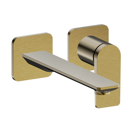 Mitigeur lavabo large 2 trous or brosse - CRISTINA ONDYNA BA25996P 