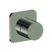 Inverseur blade encastre complet 2 sorties chrome noir bross - CRISTINA ONDYNA BA68375 