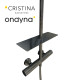 Porte savon pour colonnes cristina chrome noir brosse - CRISTINA ONDYNA AB00375