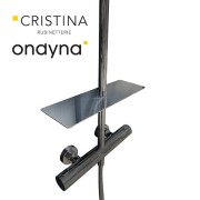 Porte savon pour colonnes cristina metal brosse - CRISTINA ONDYNA AB00377 