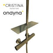 Porte savon pour colonnes cristina or brosse - CRISTINA ONDYNA AB00396P 