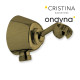 Support mural a rotule laiton avec prise d'eau vieux bronze mat - CRISTINA ONDYNA AC14793