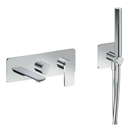 Façade encastrée bain douche 2 sorties chromé - CRISTINA ONDYNA BA10251 