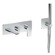 Façade encastrée bain douche 2 sorties chromé - CRISTINA ONDYNA BA10251 