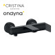 Mitigeur bain douche mural black mat - CRISTINA ONDYNA BA10713