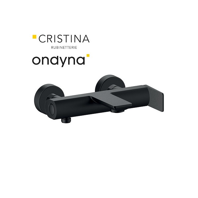 Mitigeur bain douche mural black mat - CRISTINA ONDYNA BA10713 