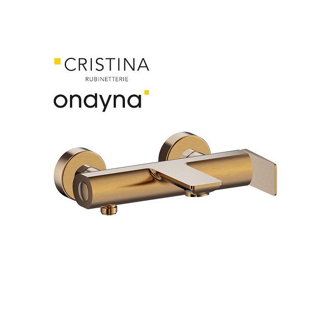 Mitigeur bain douche mural or rose brosse - CRISTINA ONDYNA BA10734P 