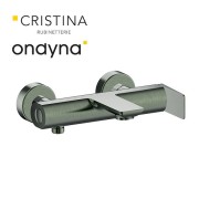 Mitigeur bain douche mural chrome noir brosse - CRISTINA ONDYNA BA10775 