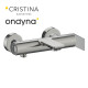 Mitigeur bain douche mural metal brosse - CRISTINA ONDYNA BA10777