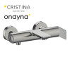 Mitigeur bain douche mural metal brosse - CRISTINA ONDYNA BA10777