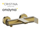 Mitigeur bain douche mural or brosse - CRISTINA ONDYNA BA10796P