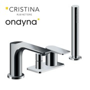 Mitigeur bain-douche 4 trous sur gorge chromé - CRISTINA ONDYNA BA18151 