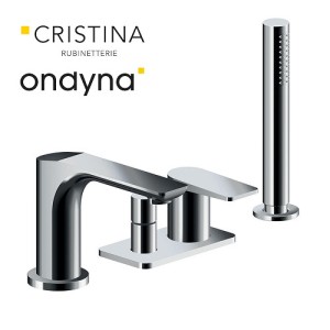 Mitigeur bain-douche 4 trous sur gorge chromé - CRISTINA ONDYNA BA18151 