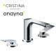 Lavabo melangeur 3 trous blade chrome - CRISTINA ONDYNA BA20551