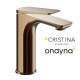 Mitigeur lavabo regular blade ac vidage up&d or rose brosse - CRISTINA ONDYNA BA22034P