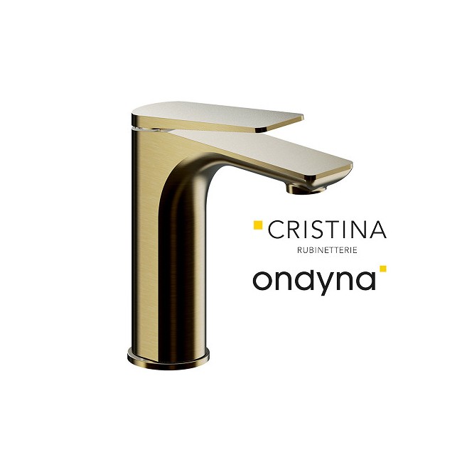 Mitigeur lavabo regular blade avec vidage up&down or brosse - CRISTINA ONDYNA BA22096P 