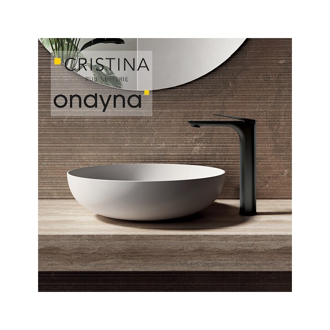 Mitigeur lavabo haut avec vidage up&down black mat - CRISTINA ONDYNA BA22213 