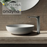 Mitigeur lavabo haut avec vidage up&down chrome noir brosse - CRISTINA ONDYNA BA22275