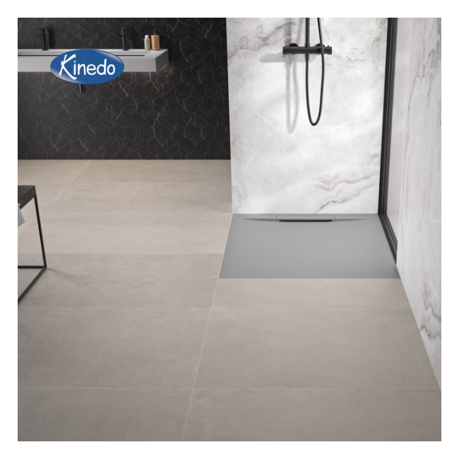 Receveur extra-plat 80x80 Kineline BPC Gris pierre - KINEDO RD320P