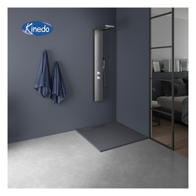Receveur extra-plat 80x80 Kineline BPC anthracite - KINEDO RD320A