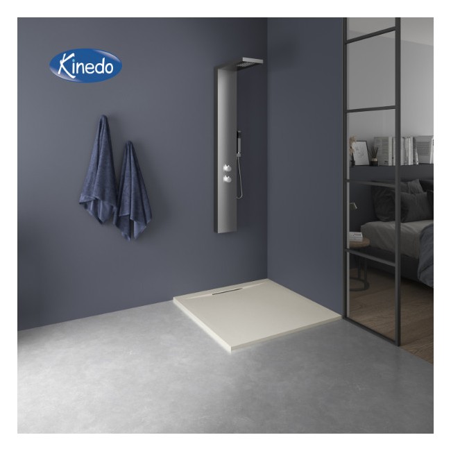Receveur extra-plat 80x80 Kineline BPC sable - KINEDO RD320S