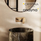 Façade mitigeur lavabo encastré bec 185 mm or rose brosse - CRISTINA ONDYNA BA25634P