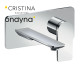 Façade mitigeur lavabo encastré ac plaque bec 185 mm chromé - CRISTINA ONDYNA BA25651