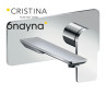 Façade mitigeur lavabo encastré ac plaque bec 185 mm chromé - CRISTINA ONDYNA BA25651