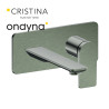 Façade mitigeur lavabo encastré bec 185 mm chrome noir brossé - CRISTINA ONDYNA BA25675