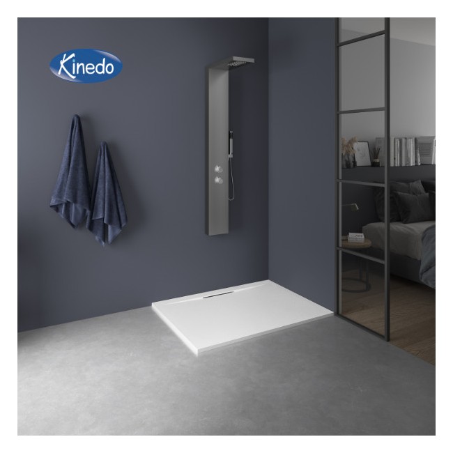 Receveur Kineline blanc 140x90 caniveau - KINEDO RD331 