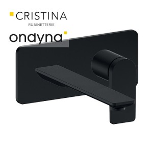 Façade mitigeur lavabo encastré ac plaque bec 225 mm blackma - CRISTINA ONDYNA BA25813 