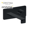 Façade mitigeur lavabo encastré ac plaque bec 225 mm blackmat - CRISTINA ONDYNA BA25813
