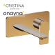 Façade mitigeur lavabo encastré bec de 225 mm or rose brosse - CRISTINA ONDYNA BA25834P