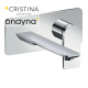 Façade mitigeur lavabo encastré avec plaque bec de 225 mm chromé - CRISTINA ONDYNA BA25851