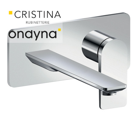 Façade mitigeur lavabo encastré avec plaque bec de 225 mm - CRISTINA ONDYNA BA25851 