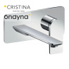 Façade mitigeur lavabo encastré avec plaque bec de 225 mm chromé - CRISTINA ONDYNA BA25851