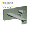 Façade mitigeur lavabo encastré bec 225 mm chrome noir brossé - CRISTINA ONDYNA BA25875