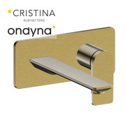 Façade mitigeur lavabo encastré bec de 225 mm or brosse - CRISTINA ONDYNA BA25896P 