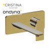 Façade mitigeur lavabo encastré bec de 225 mm or brosse - CRISTINA ONDYNA BA25896P 