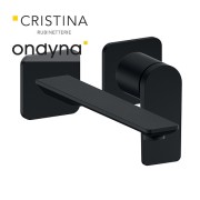 Lavabo large 2 trous black mat - CRISTINA ONDYNA BA25913 
